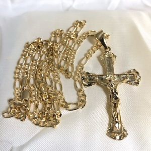18k Gold Filled Crucifix Necklace